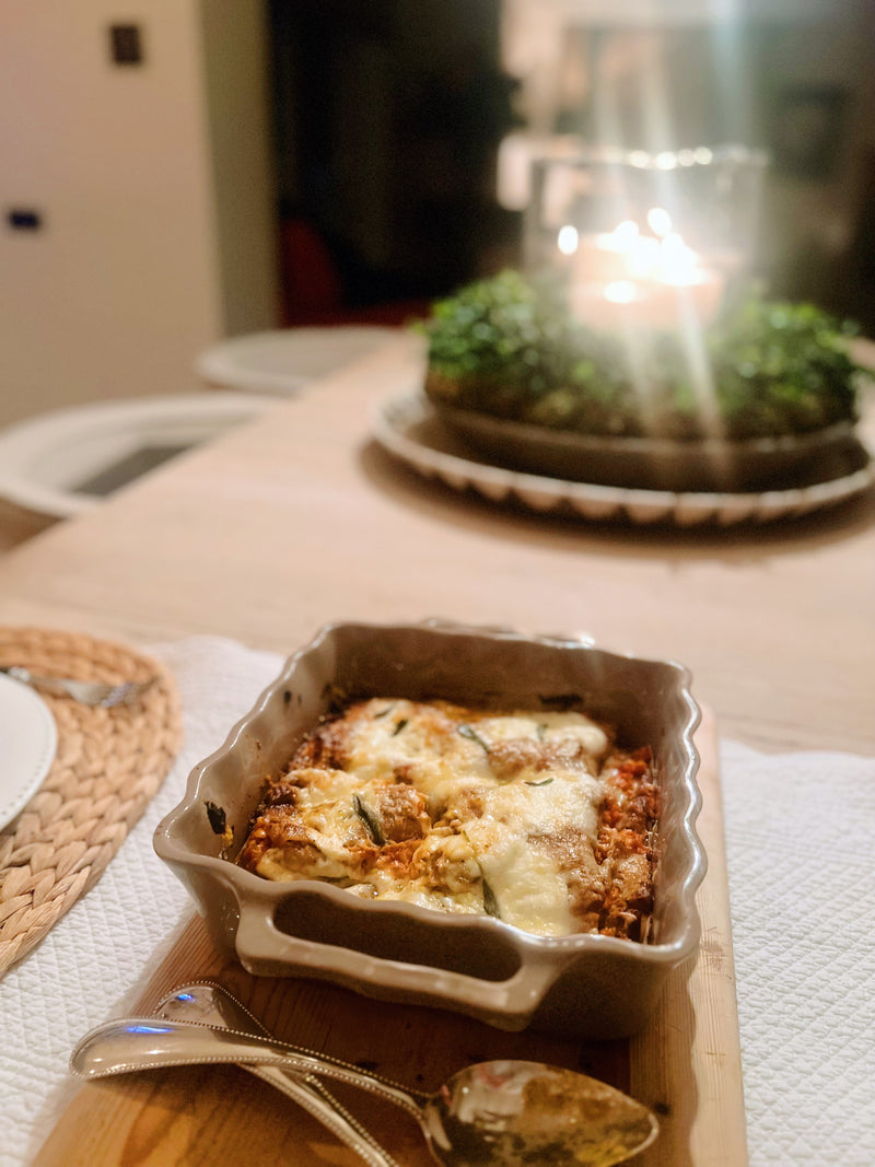 Pompoen lentil lasangna
