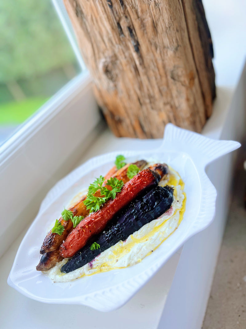 Whipped feta x gegrilde penen