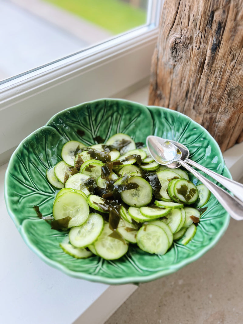 Zilte komkommer wakame salade